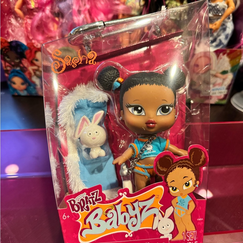 Bratz Babyz Sasha Doll in Blue Outfit with Bunny Accessory
